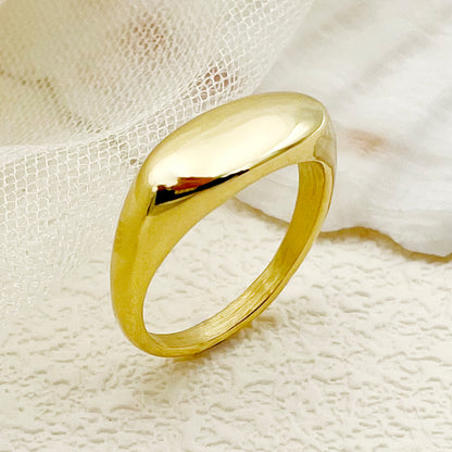 Commute Shiny Stainless Steel Gold Plated Rings In Bulk