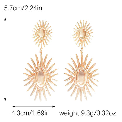 1 Pair Exaggerated Geometric Plating Inlay Alloy Artificial Pearls Drop Earrings