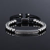 Punk Crown Titanium Steel Beaded Men'S Bracelets Bangle