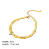 304 Stainless Steel 18K Gold Plated Modern Style Geometric Plating Bracelets