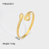 Modern Style Geometric Heart Shape Snake Stainless Steel Plating Gold Plated Bangle