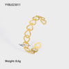 Modern Style Geometric Heart Shape Snake Stainless Steel Plating Gold Plated Bangle