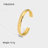 Modern Style Geometric Heart Shape Snake Stainless Steel Plating Gold Plated Bangle