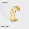 Modern Style Geometric Heart Shape Snake Stainless Steel Plating Gold Plated Bangle