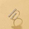 Wholesale Jewelry Simple Style Geometric Alloy Rhinestones Inlay Open Ring