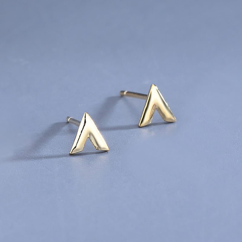 1 Pair Simple Style Star Moon Sterling Silver Ear Studs