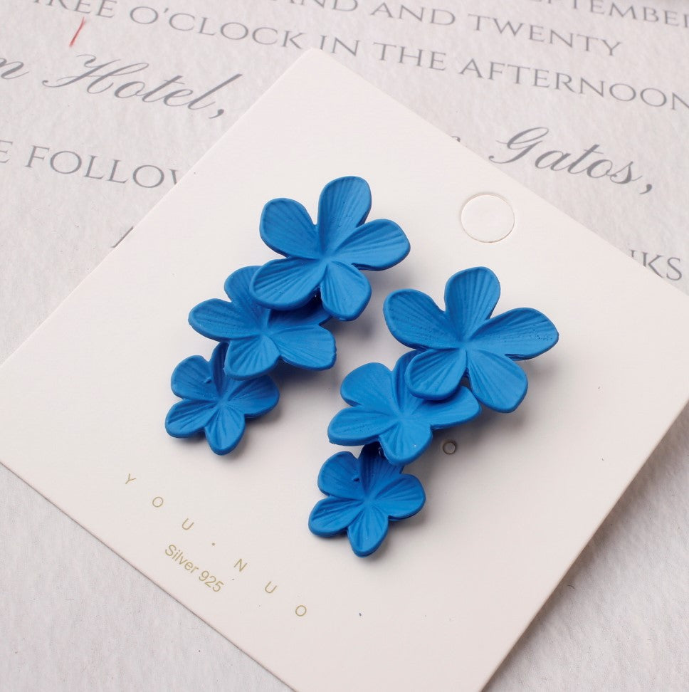 1 Pair Sweet Flower Alloy Drop Earrings