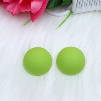 1 Pair Simple Style Round Spray Paint Arylic Ear Studs