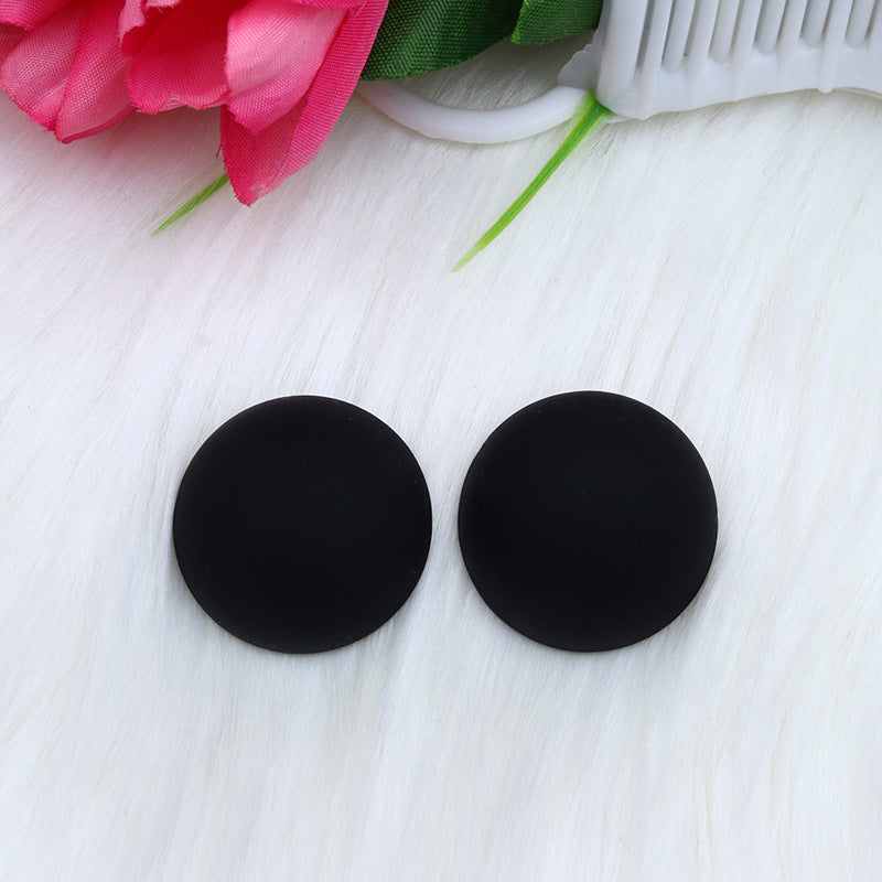 1 Pair Simple Style Round Spray Paint Arylic Ear Studs