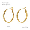 1 Pair Modern Style Simple Style Solid Color Plating Stainless Steel 18k Gold Plated Hoop Earrings
