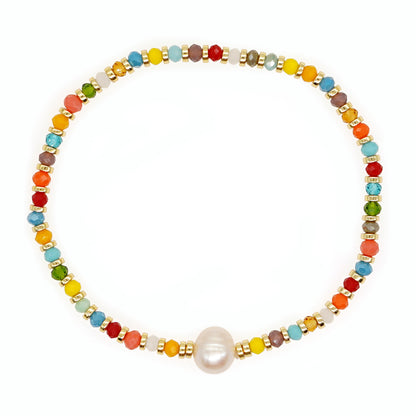 Casual Retro Circle Colorful Soft Clay Unisex Bracelets