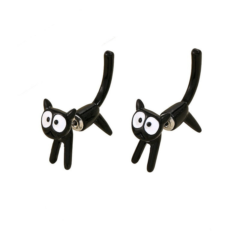 1 Pair Cute Cartoon Cat Plating Alloy Ear Studs