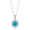 Simple Style Round Sterling Silver Inlay Moissanite Pendant Necklace