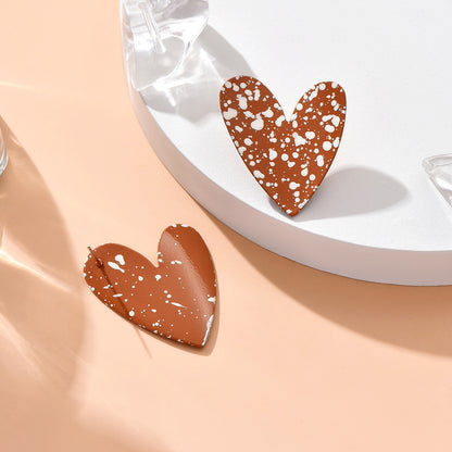 1 Pair Casual Vacation Heart Shape Iron Ear Studs