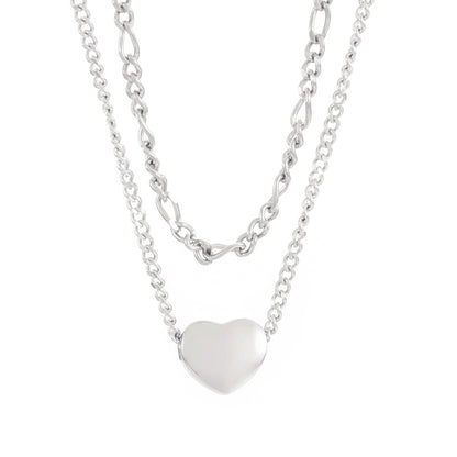 Sweet Heart Shape Titanium Steel Chain Necklace