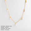 Wholesale Jewelry Elegant Solid Color Stainless Steel Imitation Pearl Plating Necklace