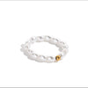 Elegant Simple Style Round Stainless Steel Imitation Pearl Rings In Bulk