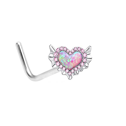 Casual Heart Shape Stainless Steel Plating Inlay Artificial Gemstones Nipple Ring Belly Ring Nose Ring