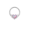 Casual Heart Shape Stainless Steel Plating Inlay Artificial Gemstones Nipple Ring Belly Ring Nose Ring