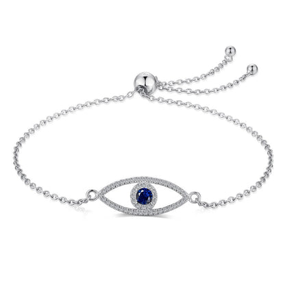 Simple Style Eye Sterling Silver Plating Inlay Zircon Bracelets