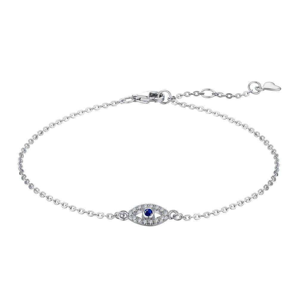 Simple Style Eye Sterling Silver Plating Inlay Zircon Bracelets