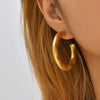 1 Pair Elegant French Style Classic Style C Shape Copper Ear Studs