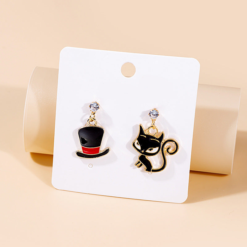 1 Pair Cute Ice Cream Animal Plating Alloy Drop Earrings