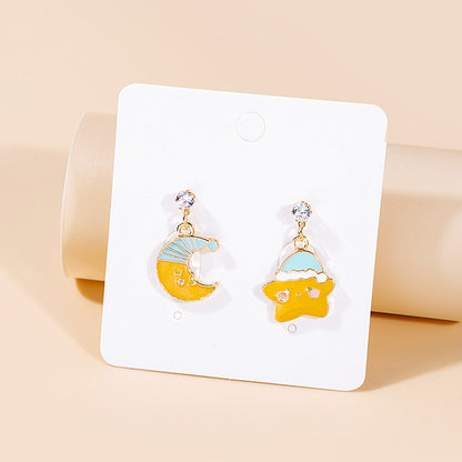 1 Pair Cute Ice Cream Animal Plating Alloy Drop Earrings