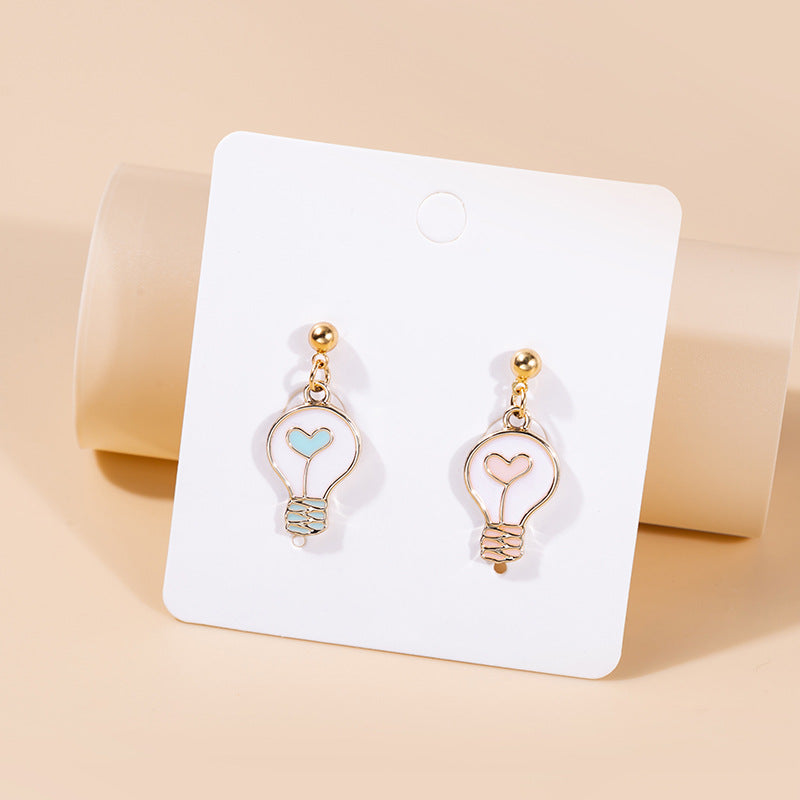 1 Pair Cute Ice Cream Animal Plating Alloy Drop Earrings