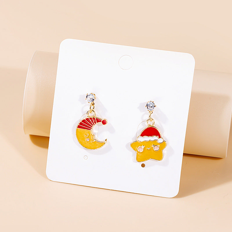 1 Pair Cute Ice Cream Animal Plating Alloy Drop Earrings