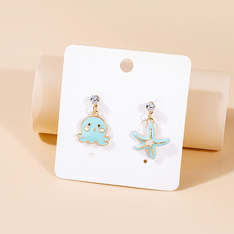 1 Pair Cute Ice Cream Animal Plating Alloy Drop Earrings