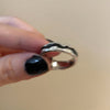 Fashion Star Heart Shape Copper Inlay Zircon Open Ring 1 Piece