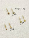 1 Set Cute French Style Sweet Round Enamel Plating Inlay Stainless Steel Artificial Pearls Zircon Gold Plated Ear Studs