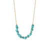 Retro Irregular Stainless Steel Turquoise Titanium Steel Necklace