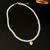 Retro Heart Shape Imitation Pearl Alloy Plating Women's Pendant Necklace