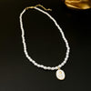 Retro Heart Shape Imitation Pearl Alloy Plating Women's Pendant Necklace