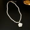 Retro Heart Shape Imitation Pearl Alloy Plating Women's Pendant Necklace