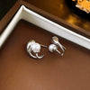 1 Pair Elegant Round Heart Shape Flower Inlay Imitation Pearl Copper Rhinestones Earrings