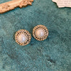 1 Pair Elegant Round Heart Shape Flower Inlay Imitation Pearl Copper Rhinestones Earrings