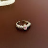 Sweet Leaves Heart Shape Crown Copper Inlay Zircon Rings