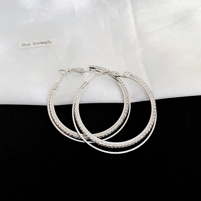 1 Pair Streetwear Geometric Plating Metal Hoop Earrings