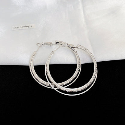 1 Pair Streetwear Geometric Plating Metal Hoop Earrings