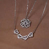 Simple Style Heart Shape Titanium Steel Inlay Zircon Pendant Necklace