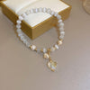 Sweet Flower Freshwater Pearl Agate Beaded Plating Inlay Zircon Bracelets