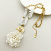 Ig Style Casual Flower Stainless Steel Shell Beaded Plating Inlay Pearl Gold Plated Pendant Necklace