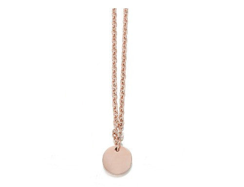 Simple Style Round Stainless Steel Titanium Steel Plating Pendant Necklace