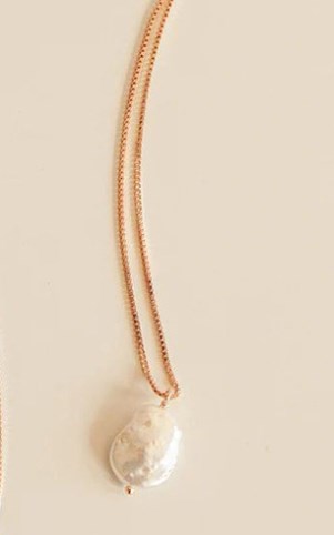 Simple Style Solid Color Stainless Steel Freshwater Pearl Plating Pendant Necklace