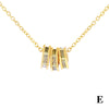 Simple Style Hexagon Copper Plating Inlay Zircon 18k Gold Plated Necklace