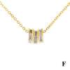 Simple Style Hexagon Copper Plating Inlay Zircon 18k Gold Plated Necklace