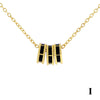 Simple Style Hexagon Copper Plating Inlay Zircon 18k Gold Plated Necklace